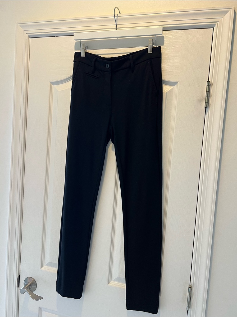 Mason's New York slim technical pant Black Button-Front Trousers